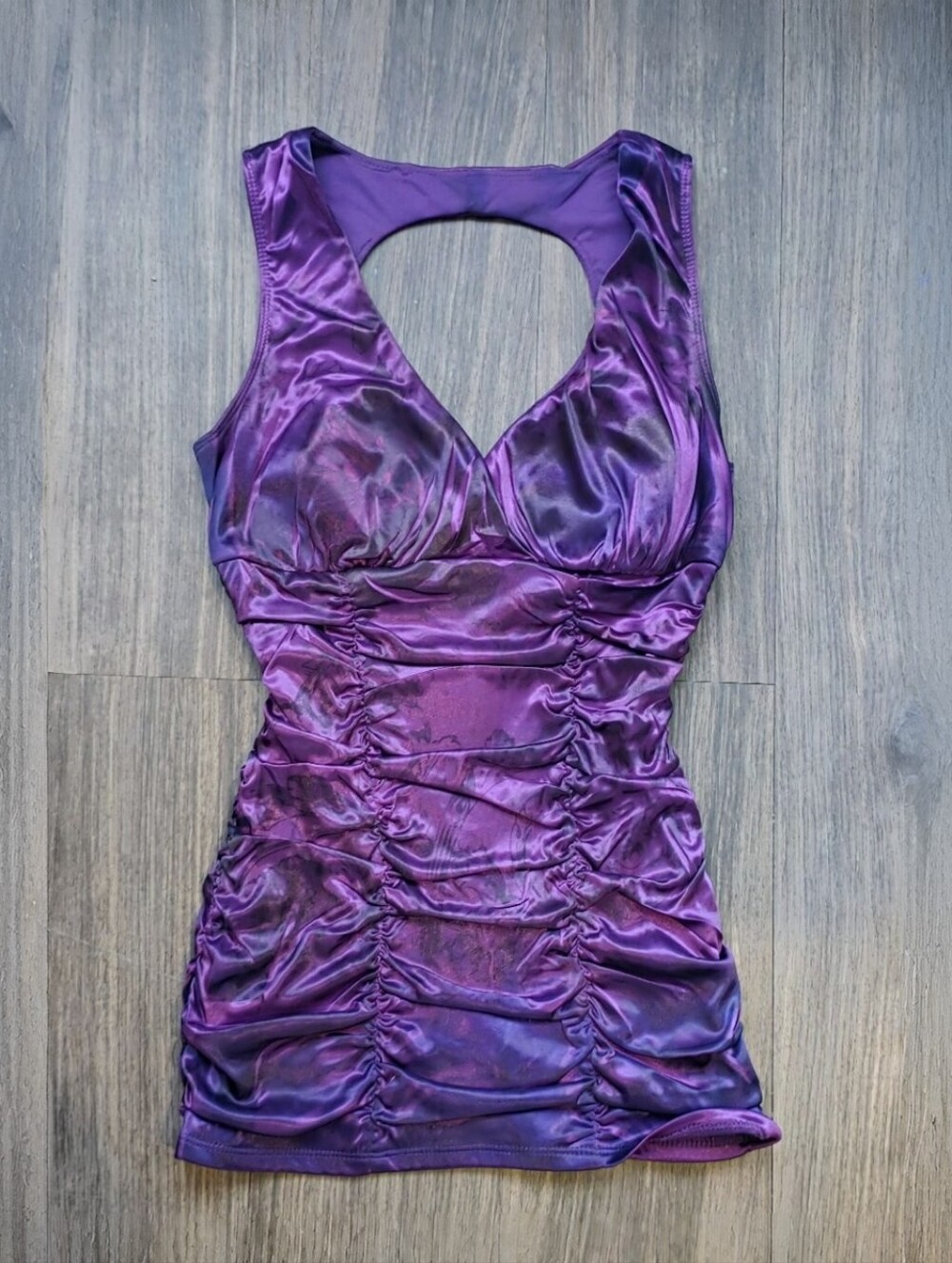STUDIO Y Vintage Y2K Purple Ruched Top XS